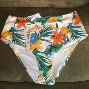 NWT Cupshe floral print bathing suit bottoms size 0X